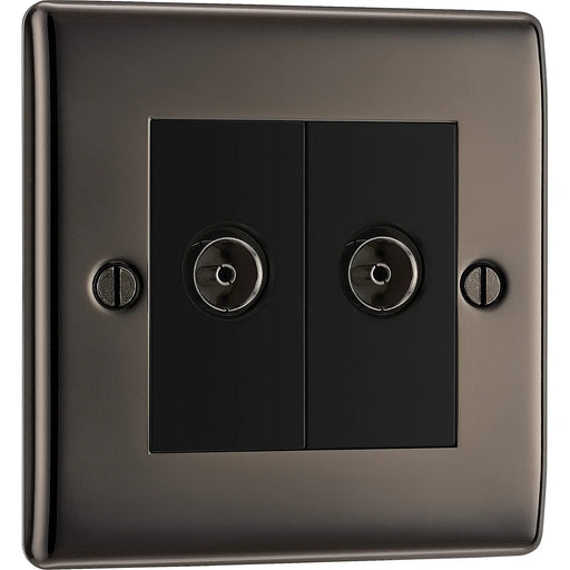 BG Electrical Nexus Metal Black Nickel - Double, isolated, co-axial