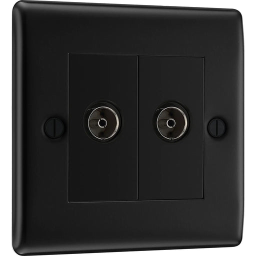 BG Electrical Nexus Metal Matt Black - Double isolated, co-axial