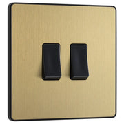 BG Electrical Evolve Satin Brass - Double, 2 way switch
