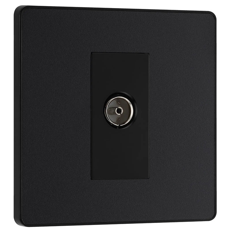 BG Electrical Evolve Matt Black - Single, co-axial