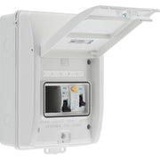 BG Circuit Protection IP65 Weatherproof - 5 module, 3 way, 63A Type A RCD, 1 MCB