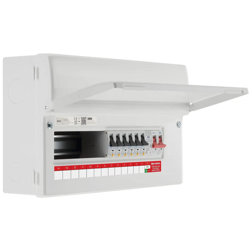 BG Circuit Protection RCBO Main Switch SPD - 16 module, 13 way, 100A Main Switch, 6 RCBO's, Type 2 SPD