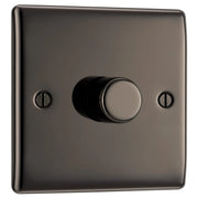 BG Electrical Nexus Metal Black Nickel - Single, 2 way push 200W