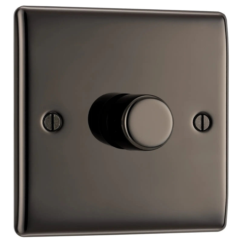 BG Electrical Nexus Metal Black Nickel - Single, 2 way push 200W