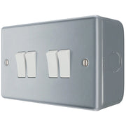 BG Electrical Metal Clad - Quadruple, 2 way switch
