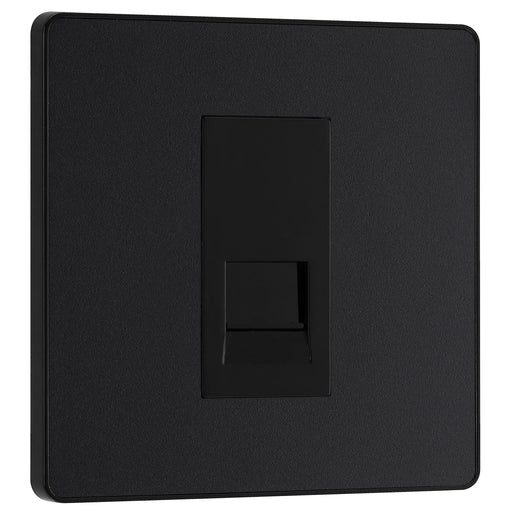 BG Electrical Evolve Matt Black - Single, telephone socket, master