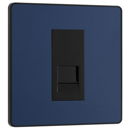 BG Electrical Evolve Matt Blue - Single, telephone socket, secondary