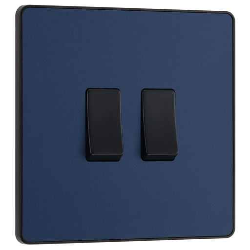 BG Electrical Evolve Matt Blue - Double, 2 way switch