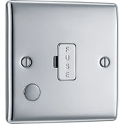 BG Electrical Nexus Metal Polished Chrome - Unswitched and fused with flex outlet