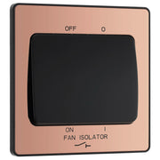 BG Electrical Evolve Polished Copper - Triple pole fan isolator