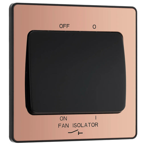 BG Electrical Evolve Polished Copper - Triple pole fan isolator