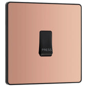 BG Electrical Evolve Polished Copper - Single, bell push switch