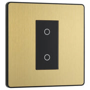 BG Electrical Evolve Satin Brass - Single, 2 way touch, 200W, secondary