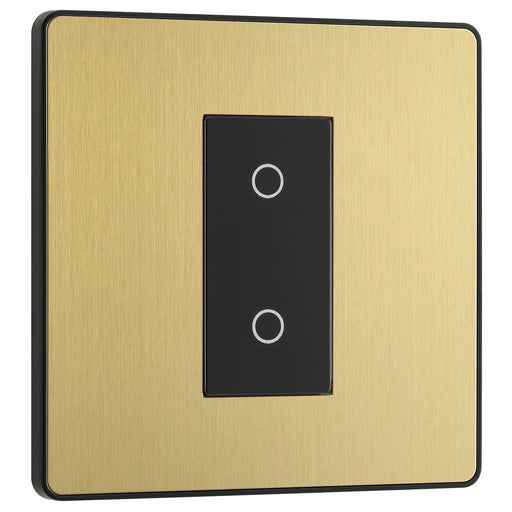 BG Electrical Evolve Satin Brass - Single, 2 way touch, 200W, secondary