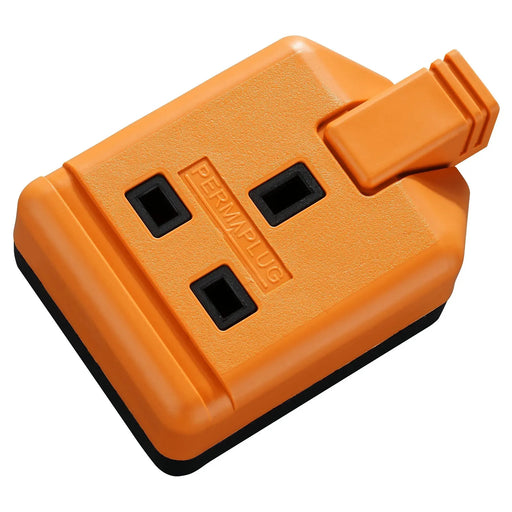 Masterplug Work - 1 Socket, 13A, Orange
