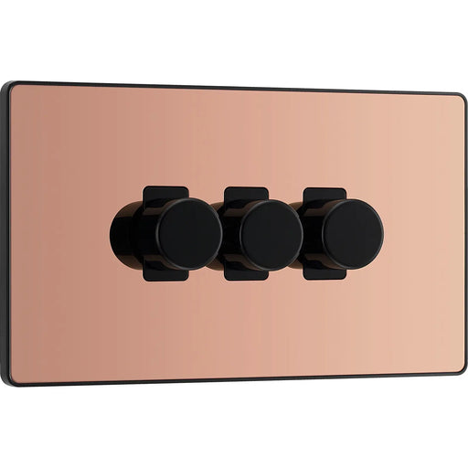 BG Electrical Evolve Polished Copper - Triple, 2 way push 200W