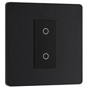 BG Electrical Evolve Matt Black - Single, 2 way touch, 200W, secondary