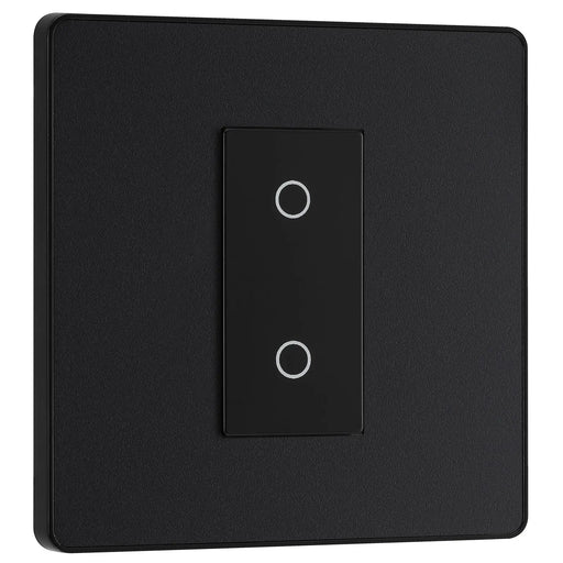 BG Electrical Evolve Matt Black - Single, 2 way touch, 200W, secondary