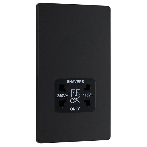 BG Electrical Evolve Matt Black - Double switched, double pole