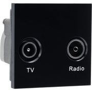 BG Electrical Euro Module - TV and radio - TV IEC male radio IEC female