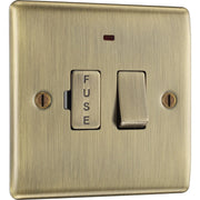 BG Electrical Nexus Metal Antique Brass - Switched and fused with indicator