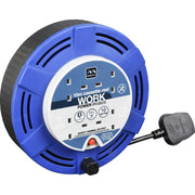 Masterplug Work - 10m, 4 Sockets, 10A, Blue