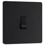 BG Electrical Evolve Matt Black - Single, bell push switch