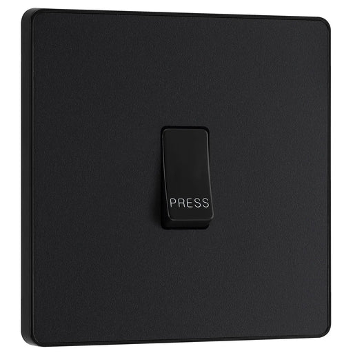 BG Electrical Evolve Matt Black - Single, bell push switch