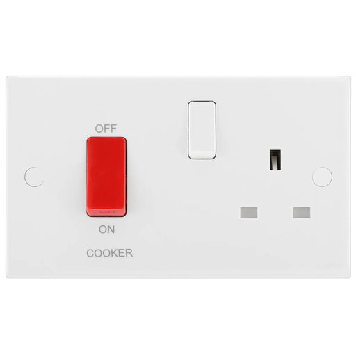 BG Electrical 900 Series - 45A double pole, with switched socket