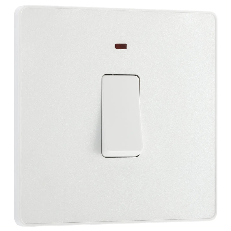 BG Electrical Evolve Pearlescent White - 20A, double pole, with indicator