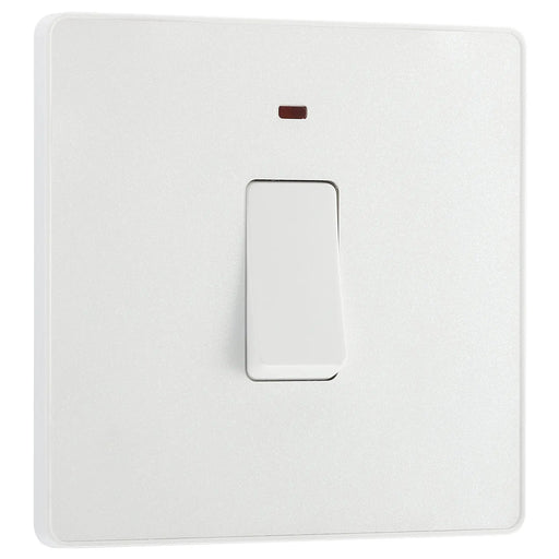BG Electrical Evolve Pearlescent White - 20A, double pole, with indicator