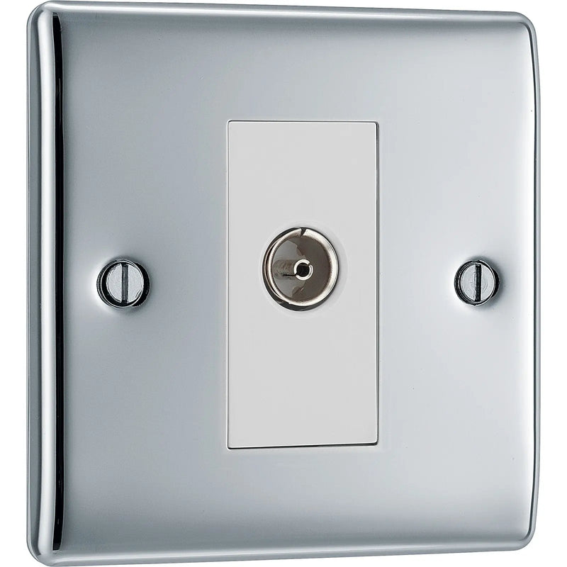 BG Electrical Nexus Metal Polished Chrome - Single, isolated, co-axial