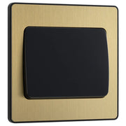 BG Electrical Evolve Satin Brass - Single, 2 way switch, wide rocker