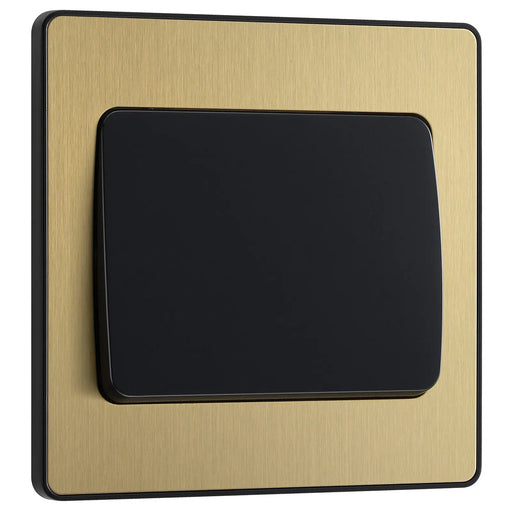 BG Electrical Evolve Satin Brass - Single, 2 way switch, wide rocker