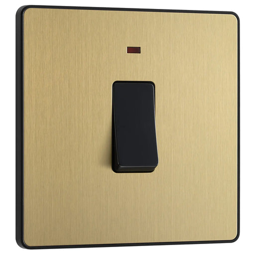 BG Electrical Evolve Satin Brass - 20A, double pole, with indicator
