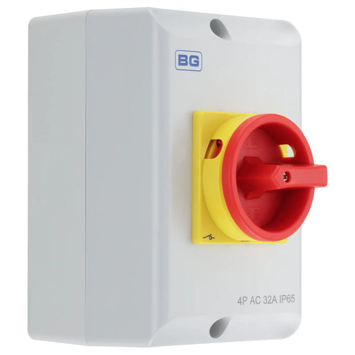 BG Circuit Protection Rotary Isolator 4 Pole - 32A, 4-Pole AC, Rotary Isolator