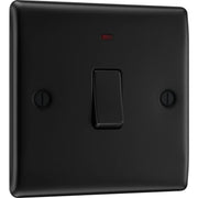 BG Electrical Nexus Metal Matt Black - 20A, double pole, with indicator