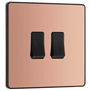 BG Electrical Evolve Polished Copper - Double, 2 way switch