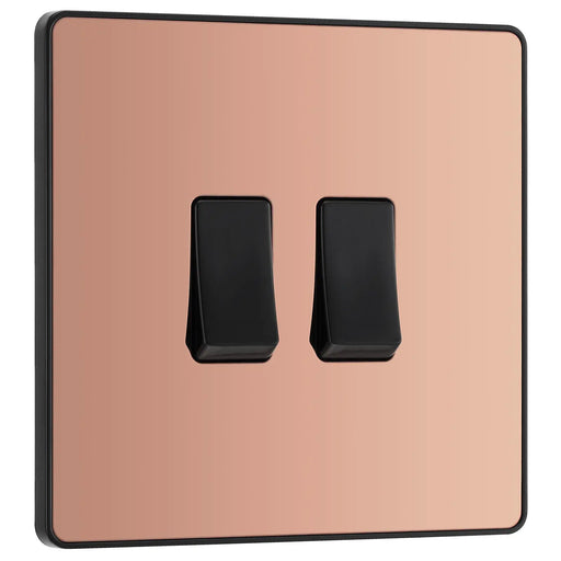 BG Electrical Evolve Polished Copper - Double, 2 way switch