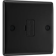 BG Electrical Nexus Metal Matt Black - Unswitched and fused