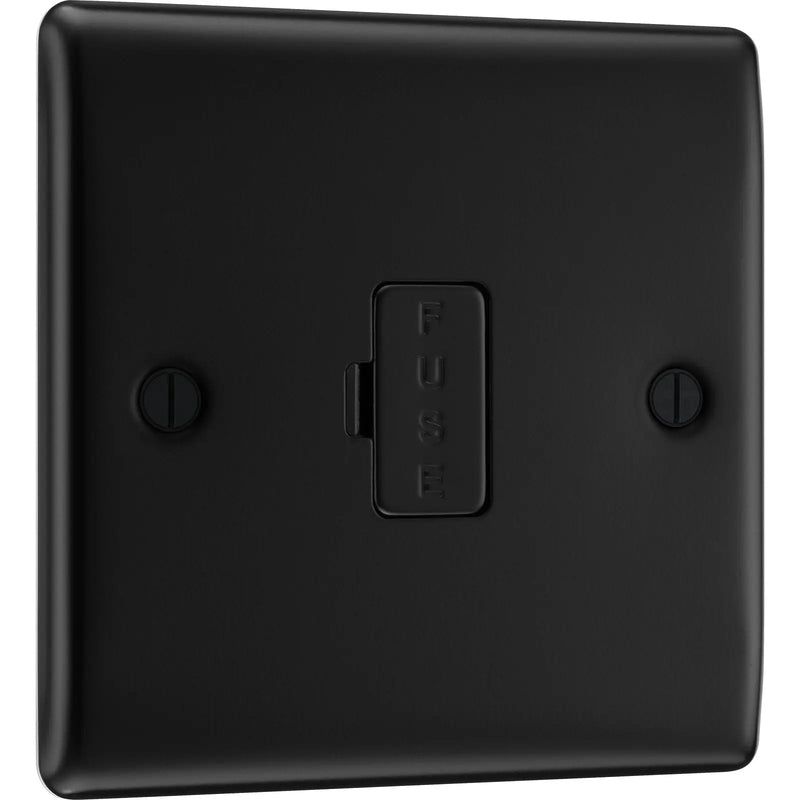 BG Electrical Nexus Metal Matt Black - Unswitched and fused