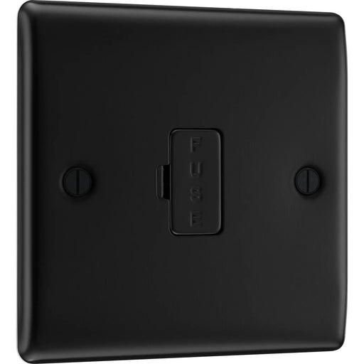 BG Electrical Nexus Metal Matt Black - Unswitched and fused