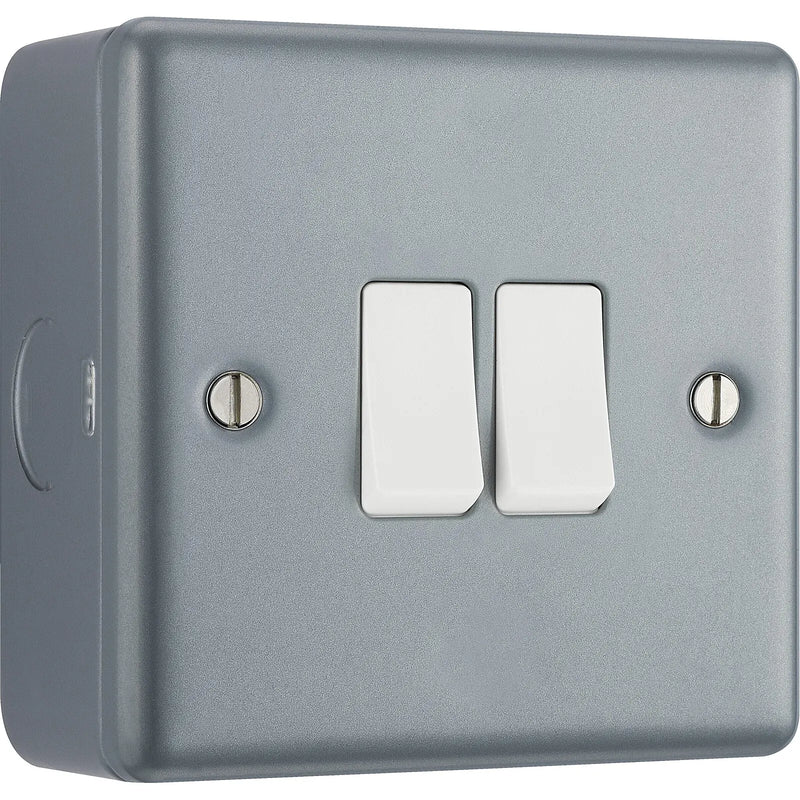 BG Electrical Metal Clad - Double, 2 way switch