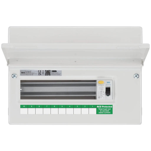 BG Circuit Protection Dual RCD - 12 module, 10 way, 100A Type A RCD
