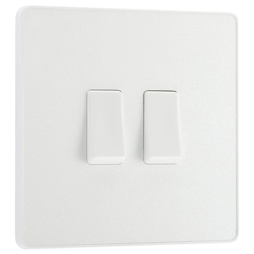 BG Electrical Evolve Pearlescent White - Double, 2 way switch