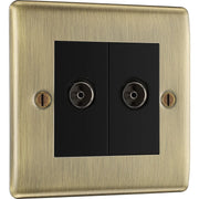 BG Electrical Nexus Metal Antique Brass - Double isolated, co-axial