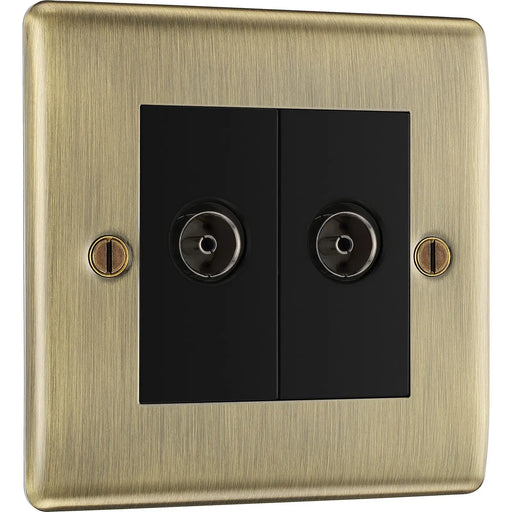 BG Electrical Nexus Metal Antique Brass - Double isolated, co-axial