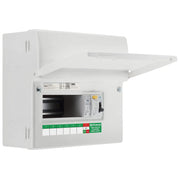 BG Circuit Protection Dual RCD - 9 module, 6 way, 100A Type A RCD, Type 2 SPD