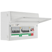 BG Circuit Protection Dual RCD - 16 module, 10 way, 100A Main Switch, 2 x 100A Type A RCD, 10 MCB's