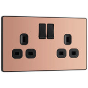 BG Electrical Evolve Polished Copper - Double, switched, single pole